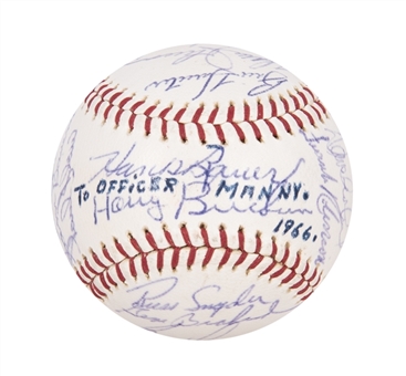 1967 Baltimore Orioles Team Signed OAL Cronin Baseball With 27 Signatures Including Frank Robinson & Brooks Robinson (JSA)